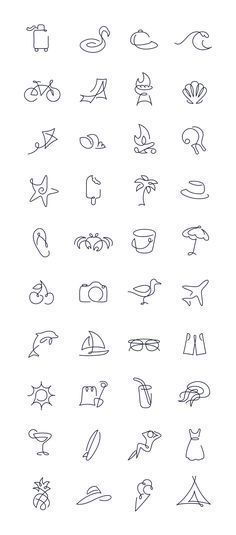 the different types of symbols are shown in this drawing technique, which is easy to draw and