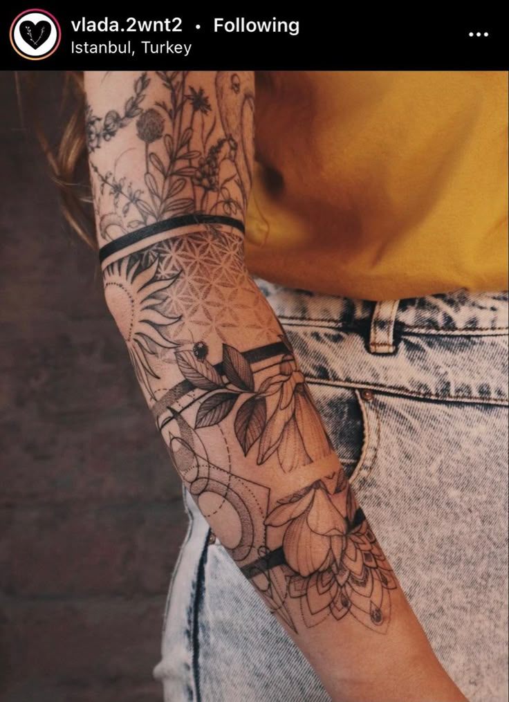 a person with a tattoo on their arm