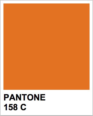 an orange pantone color with the words pantone in black and white on it