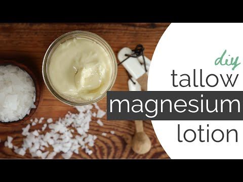 Diy Tallow, Herbalist Recipes, Tallow Lotion, Magnesium Butter, Tallow Recipe, Homemade Balm, Magnesium Flakes, Types Of Magnesium, Magnesium Lotion