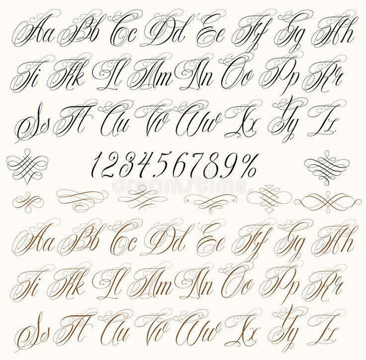 handwritten calligraphy script font and numbers stock photo edit now for your freehanded