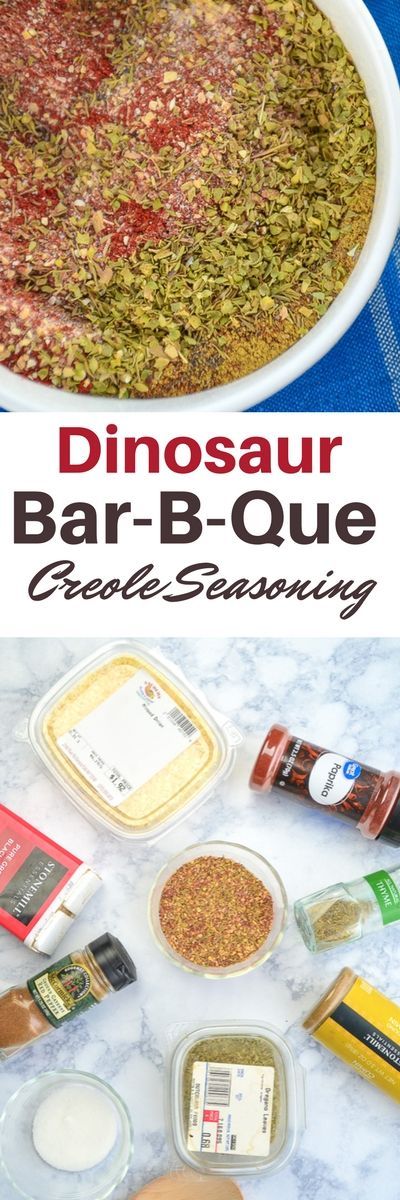 dinosaur bar - b - que recipe with ingredients in bowls