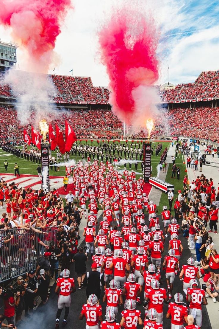 University Of Georgia Football, University Of Georgia Aesthetic, Ohio State Aesthetic, Osu Wallpaper, College Football Aesthetic, Ohio State Football Wallpaper, Ohio State Stadium, Ohio State Wallpaper, Cool Football Pictures