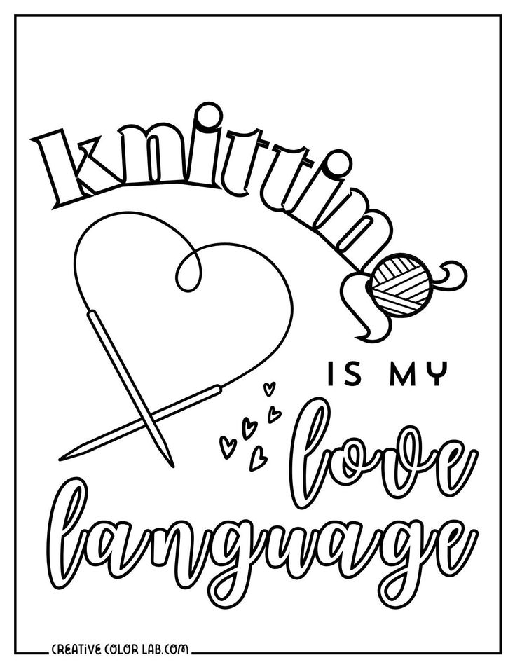 i am sorry to everyone who loves knitting and knitting is my love for yarn coloring page