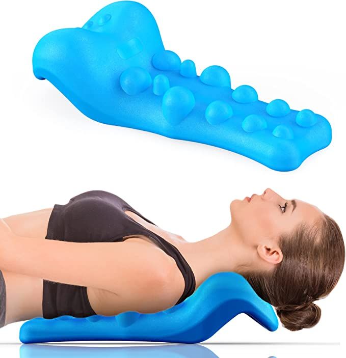 Amazon.com: Fanlecy Neck and Shoulder Relaxer with Upper Back Massage Point, Cervical Traction Device Neck Stretcher for TMJ Pain Relief and Cervical Spine Alignment Chiropractic Pillow (Blue) : Health & Household Upper Back Massage, Forward Head Posture Exercises, Lung Cleanse, Neck Stretcher, Neck And Shoulder Muscles, Neck Traction, Spine Alignment, Back Stretcher, Forward Head Posture