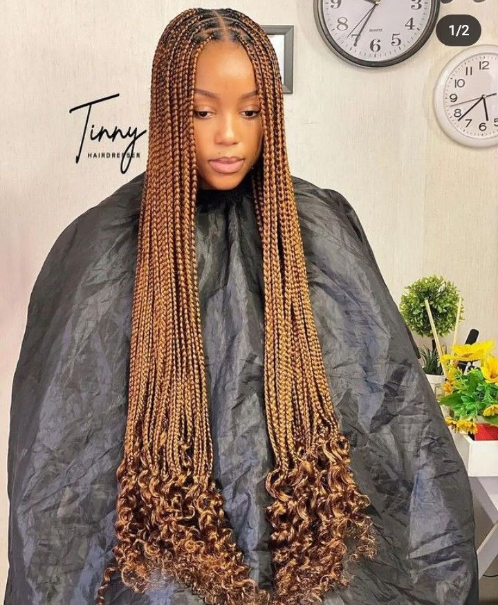 Knotless Braids Hairstyles With Color, Long Braided Hairstyles, Latest Hair Braids, Knotless Box Braids, Short Box Braids Hairstyles, African Hair Braiding Styles, Box Braids Hairstyles For Black Women, Braided Cornrow Hairstyles, Cute Box Braids Hairstyles