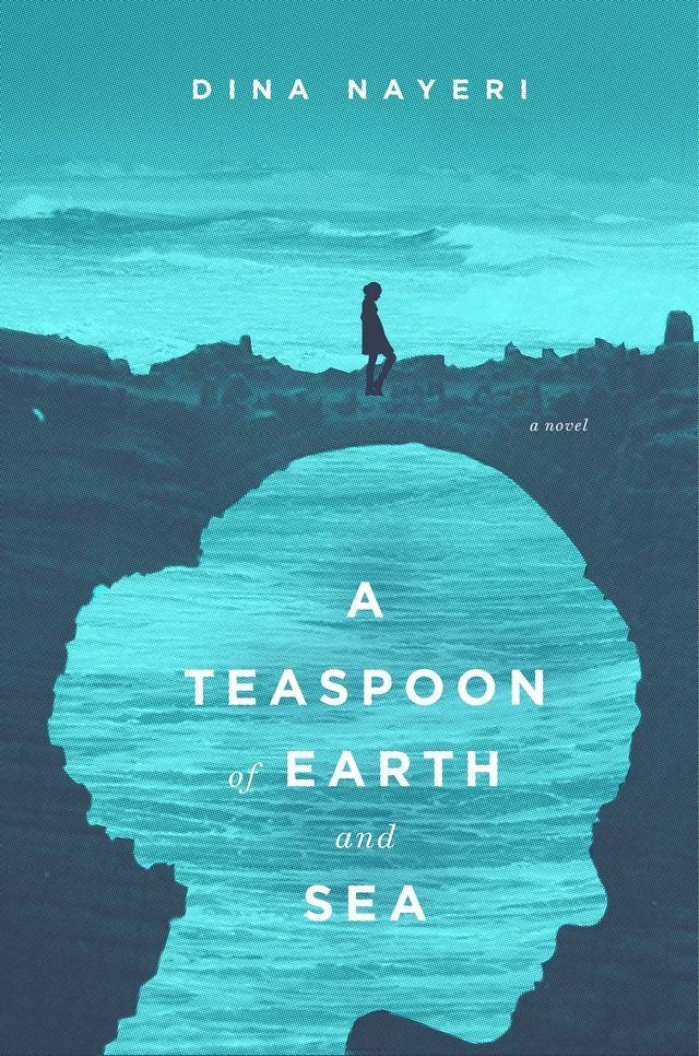 a person standing on top of a cliff next to the ocean with text reading a teaspoon of earth and sea