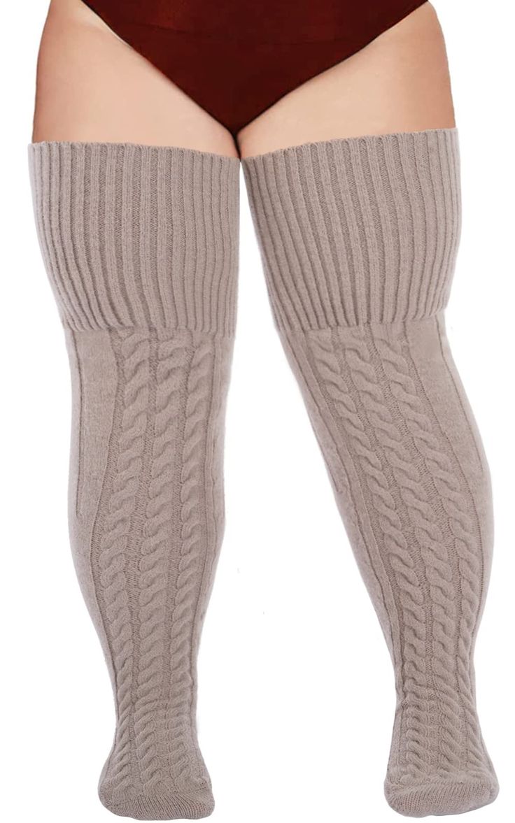 PRICES MAY VARY. 44% Acrylic, 28% Cotton, 20% Merino Wool, 8% Polyester. Premium Merino Wool and High-Quality Cotton for all-day warmth and comfort. Please contact us if Any Defective or Missing Garters. REAL EUROPEAN PLUS SIZE FOR THICK THIGH: Toe to Top Length: 31 inches/79cm. The stretch width at the top of the sock reaches 42 inches. Recommended: For upper thighs that measure 27 inches or larger. PREMIUM WOOL, SOFT & COMFORTABLE: We use up to 20% Merino Wool and the Plus Size Over Knee Socks Plus Size Thigh High Socks, Thigh High Socks Plus Size, Plus Size Thigh, Thigh Garter, Thigh Socks, Over Knee Socks, Slouch Socks, Garter Belts, Stockings Legs