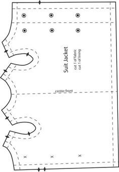 the sewing pattern for an apron is shown