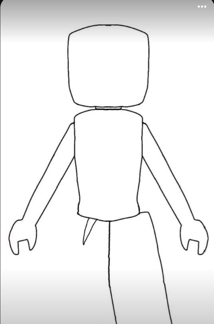 a drawing of a person with one hand out