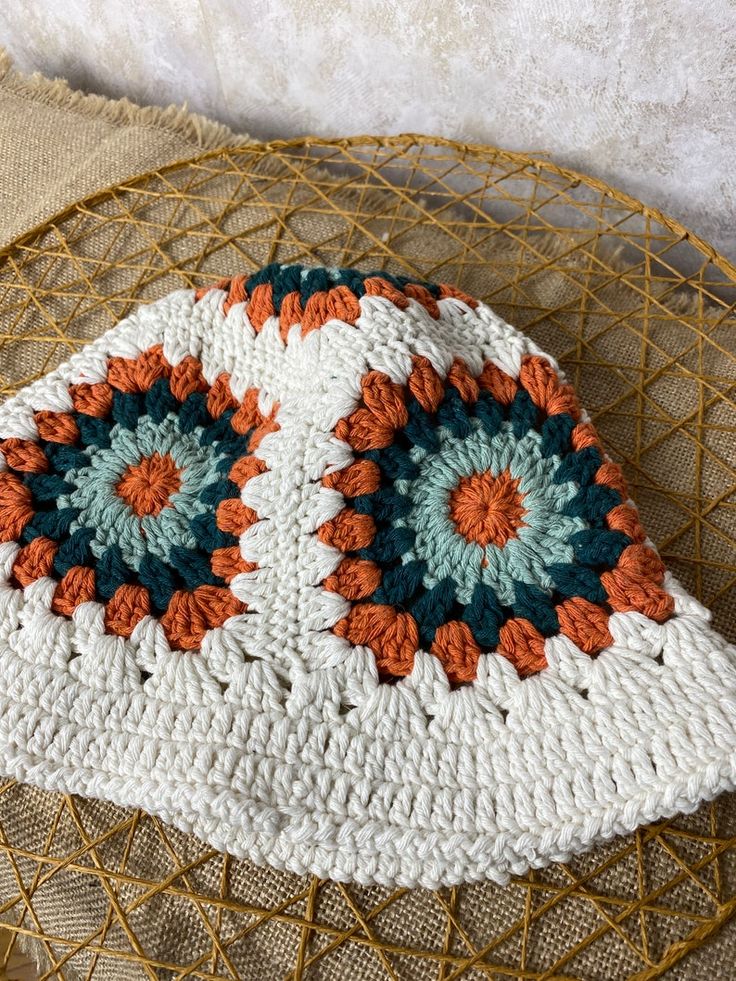 Beach Hat With Crochet Lace And Adjustable Fit, Beach Hat With Adjustable Crochet Lace, Bohemian Adjustable Crochet Hat With Crochet Trim, Adjustable Bohemian Crochet Hat With Crochet Trim, Casual Crochet Lace Hat For The Beach, Beach Crochet Hat Made Of Yarn, Adjustable Crochet Hat, White Bohemian Sun Hat One Size, White Bohemian Sun Hat