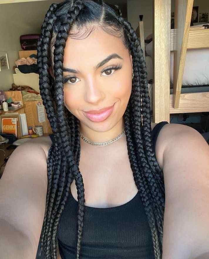 50 Inspiring Braid Styles for Ladies 2023 - Claraito's Blog Ponytail Braid Styles, Long Braid Styles, Ghana Braid Styles, Plait Styles, Latest Braided Hairstyles, Protective Braids, Gorgeous Braids, Big Braids, Colored Braids