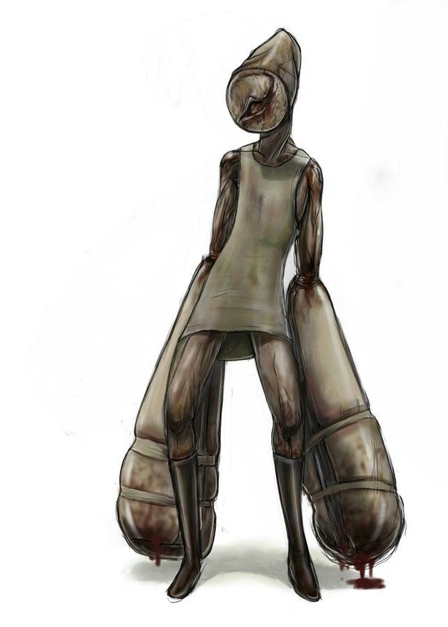 a drawing of a person with large bags on their back legs and arms, standing in front of a white background