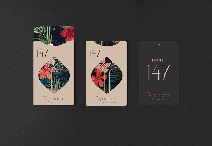 three cards with flowers on them and the number 477 in front of them,