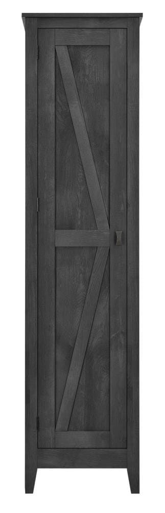 the barn door cabinet is made out of wood