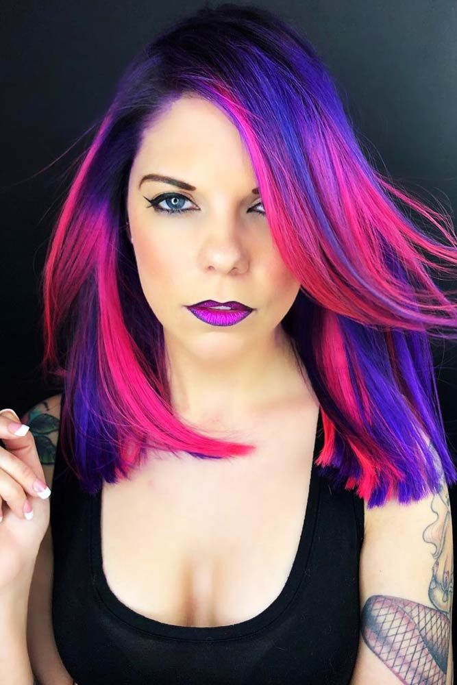 50+ Fabulous Purple and Blue Hair Styles | LoveHairStyles.com Purple And Blue Hair, Feminine Hair, Violet Hair, Punk Hair, Bright Hair, Very Short Hair, Short Hair Color, Hair Color Balayage, Cool Hair Color