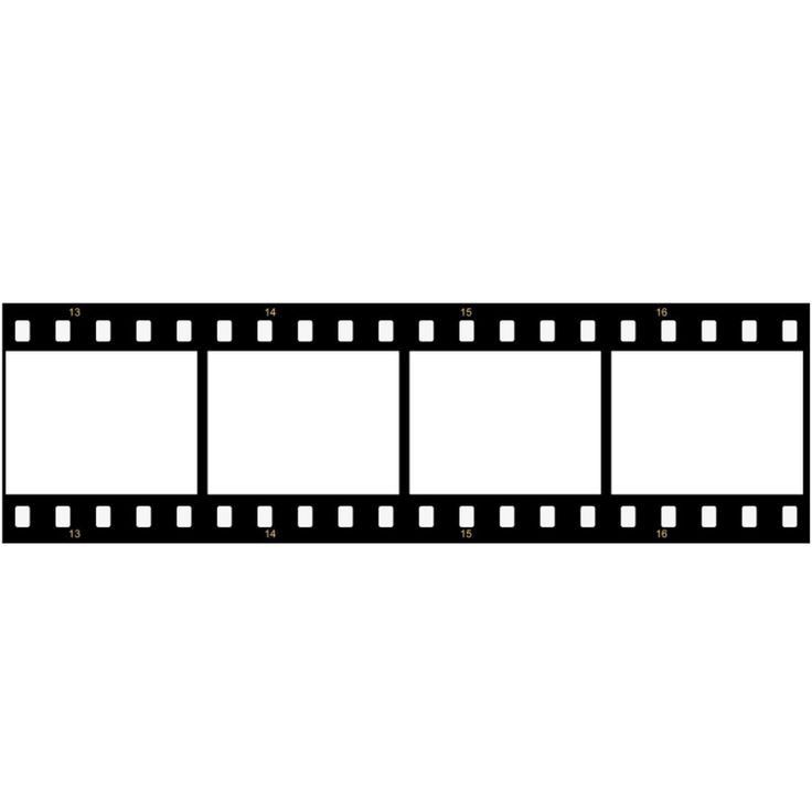 a black and white film strip on a white background