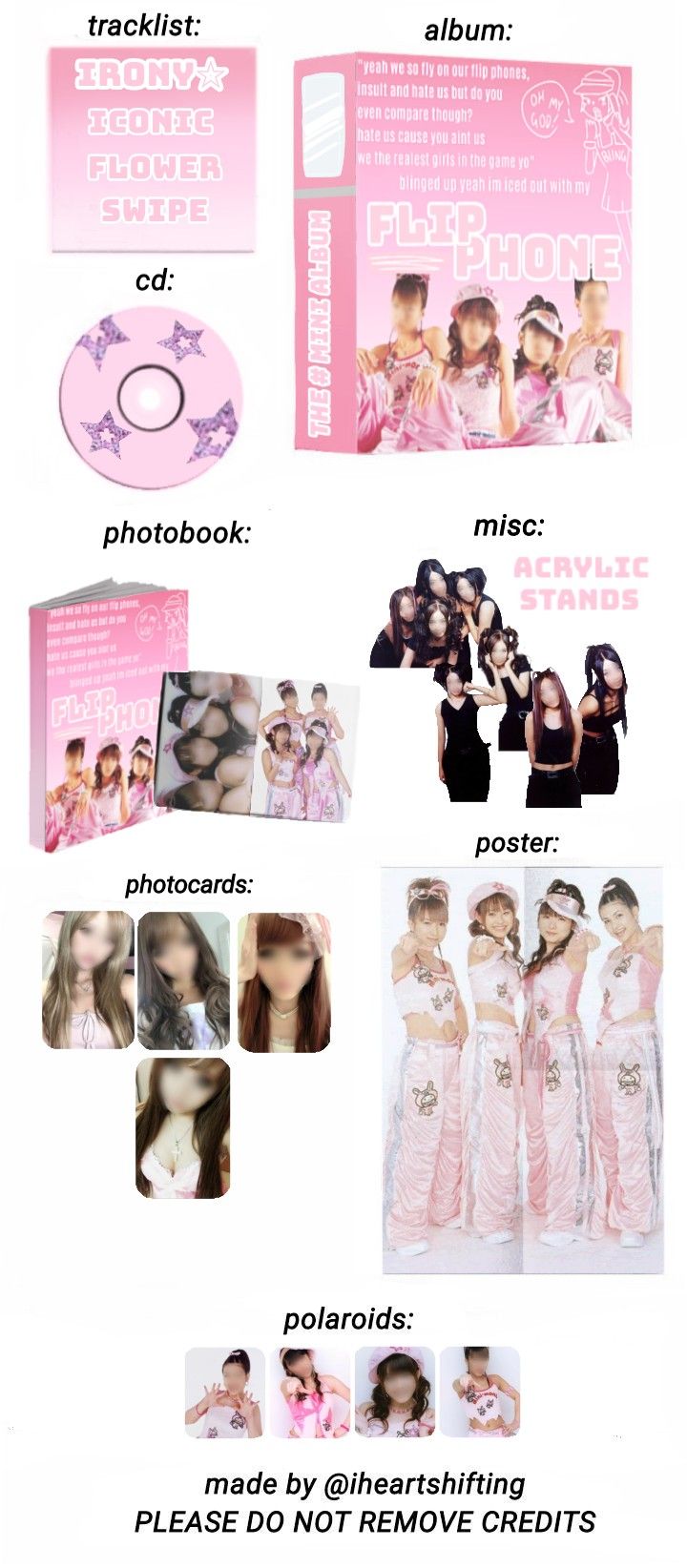 Album Covers Aesthetic Kpop Dr, Kpop Shifting Album Cover Cute, Kpop Dr Album Covers Y2k, Kpop Group Album Cover Ideas, Physical Album Kpop Ideas, Fake K-pop Entertainment Logo, Kpop Shifting Album Cover Y2k, Physical Album Kpop Dr, Y2k Group Names