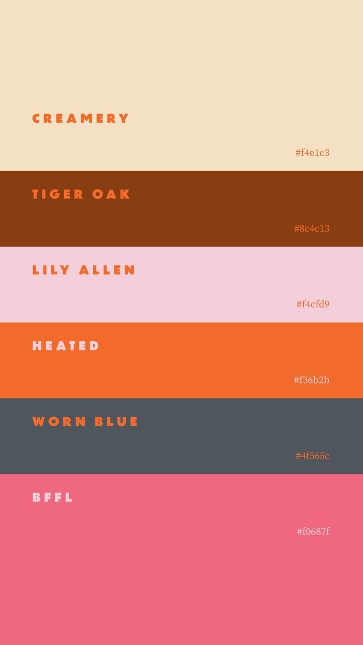 the font and color palettes used for this website