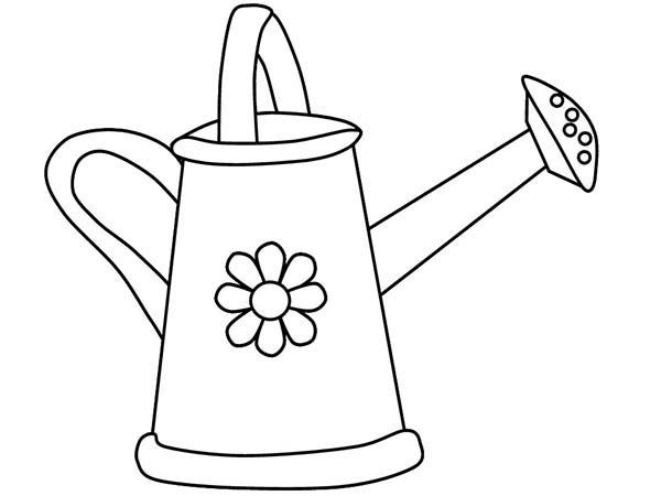 a watering can with a flower on it