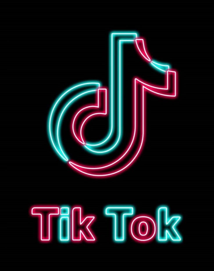 Neon Tiktok Logo Symbol Neon Tiktok Logo App Background Wallpaper | My ...