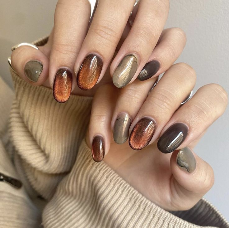 Her Nails, Pretty Gel Nails, Cat Eye Nails, Nail Swag, Fall Nail Art, Minimalist Nails, Fall Nail, Fire Nails, Dream Nails