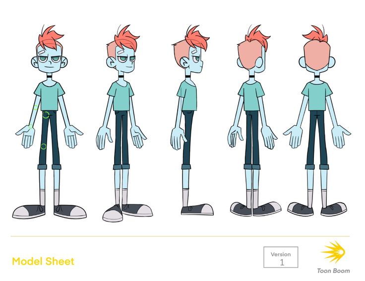 the character model sheet for an animation film