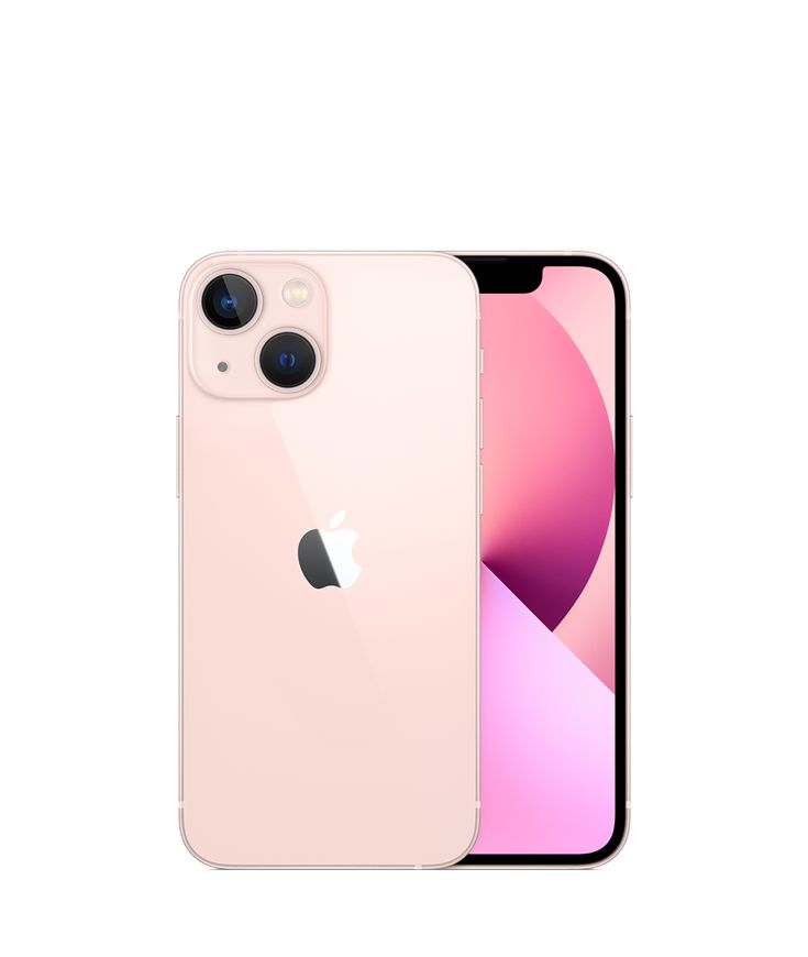 an apple iphone 11 is shown in pink and white, with the camera facing forward