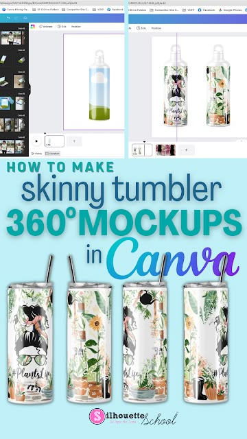 How to Design Skinny Sublimation Tumbler Mockups in Canva Sublimation Tumbler Size, How To Design Tumbler Wraps, Sublimation To Sell, Sublimation On Tumblers, Sublimation Designs Cups, Best Selling Tumbler Designs, Tumbler Mockup Free, How To Sublimate Tumblers, Sublimation For Beginners Tumblers