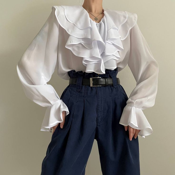 Nice Shirts For Women, Thrift Inspiration, Poet Shirt, Academia Outfits, Angel Outfit, Clueless Outfits, Mythical Creature, Mens Outfit Inspiration, Classy Work Outfits