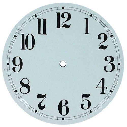 a white clock face with numbers on it