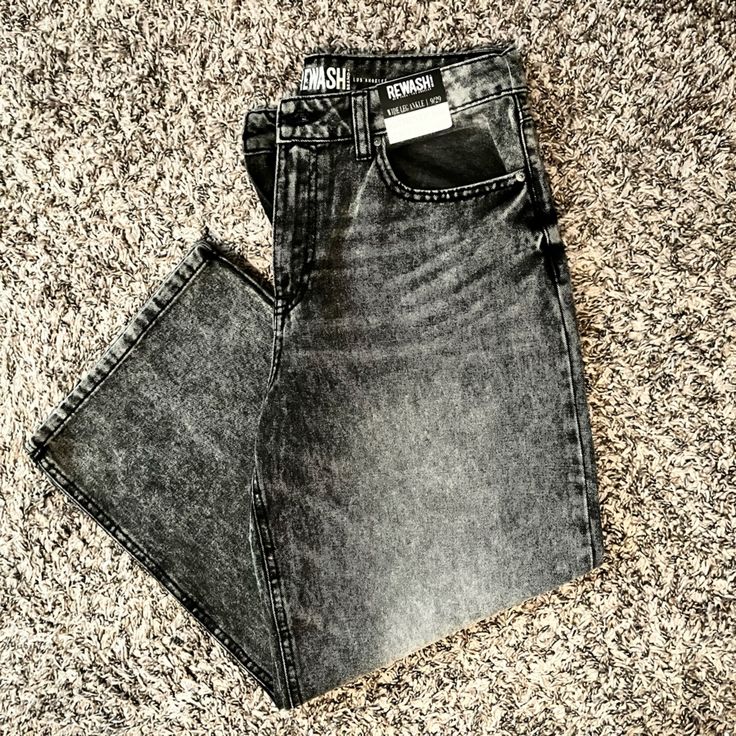 -Wide Leg Ankle -Size 9/29 -Super High Rise Rewash Brand Pants, Rewash Brand Jeans, Cell Phone Holster, Phone Holster, Walker Boots, Pajama Shirt, Jeans Color, Fit N Flare Dress, Brand Jeans