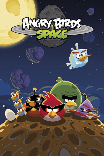 the angry birds space poster is shown