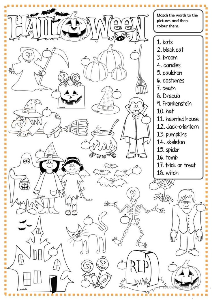 halloween worksheet for kids