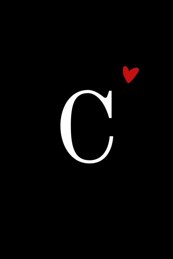 the letter c with a heart on it