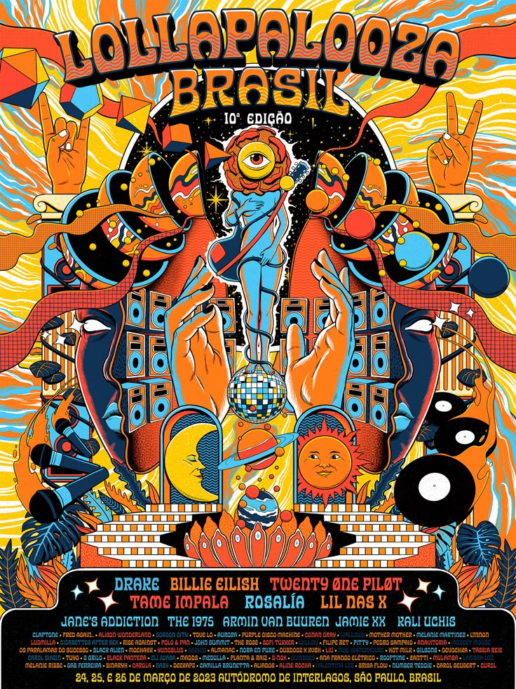 the poster for lollapopolola brasil