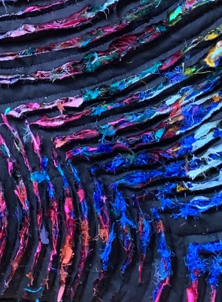 the fabric has been dyed with different colors