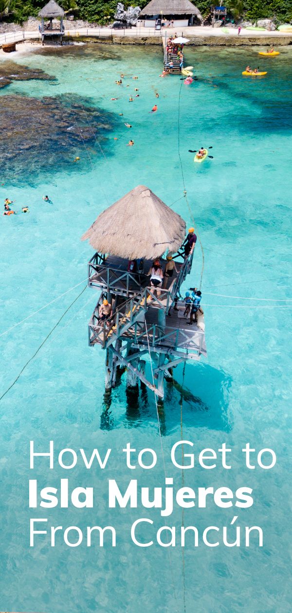 a boat in the water with text overlay that reads how to get to sia mujers from cancun