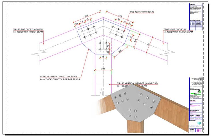 Timber Truss Steel Gusset Plate Member Connection | Timber, Timber ...