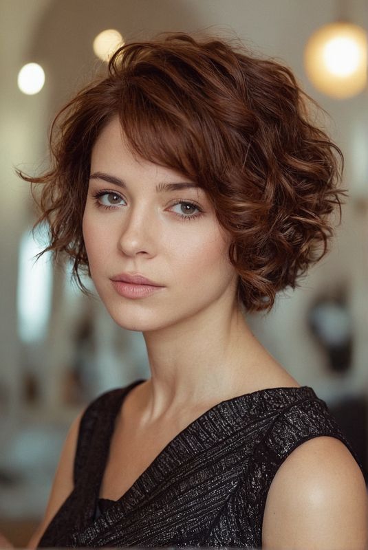 Embrace a timeless look with a bob haircut that is both versatile and easy to maintain Bob Cut Wavy Hair, Butterfly Bob Haircut, Stacked Curly Bob Haircut, Bobs With Bangs For Older Women, Short Curly Bob Haircut, Short Wavy Bob, Short Wavy Haircuts, Medium Hair Styles For Women, Bob Haircut Curly