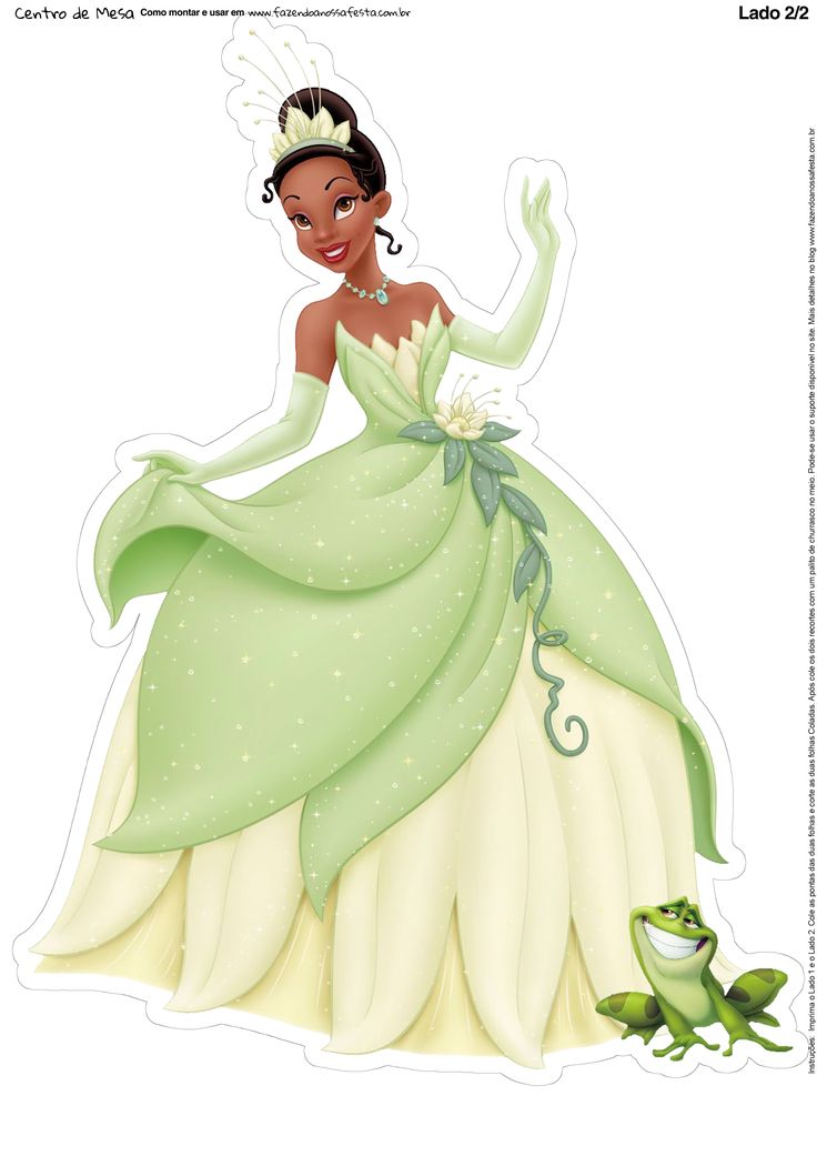 the princess and the frog sticker is shown in green with white flowers on it