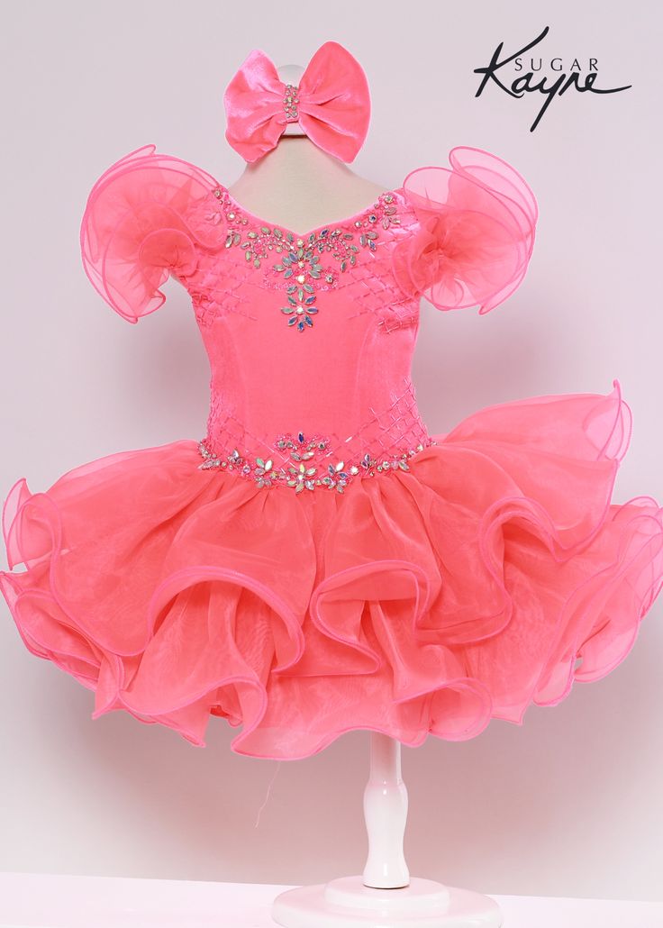 Johnathan Kayne | C213 - Johnathan Kayne Cupcake Pageant Dress, Organza Outer, Baby Pageant Dresses, Organza Gown, Johnathan Kayne, Thrift Store Outfits, Organza Gowns, Ruffle Gown, Plastic Dress