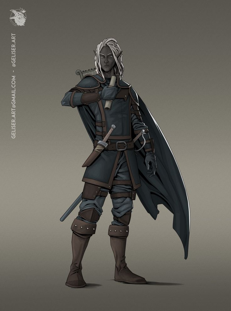 Drow Pirate, Drow Rpg, Drow Dnd, Drow Rogue, Drow Male, Rogue Dnd, Half Drow, Dnd Elves, Character Commission