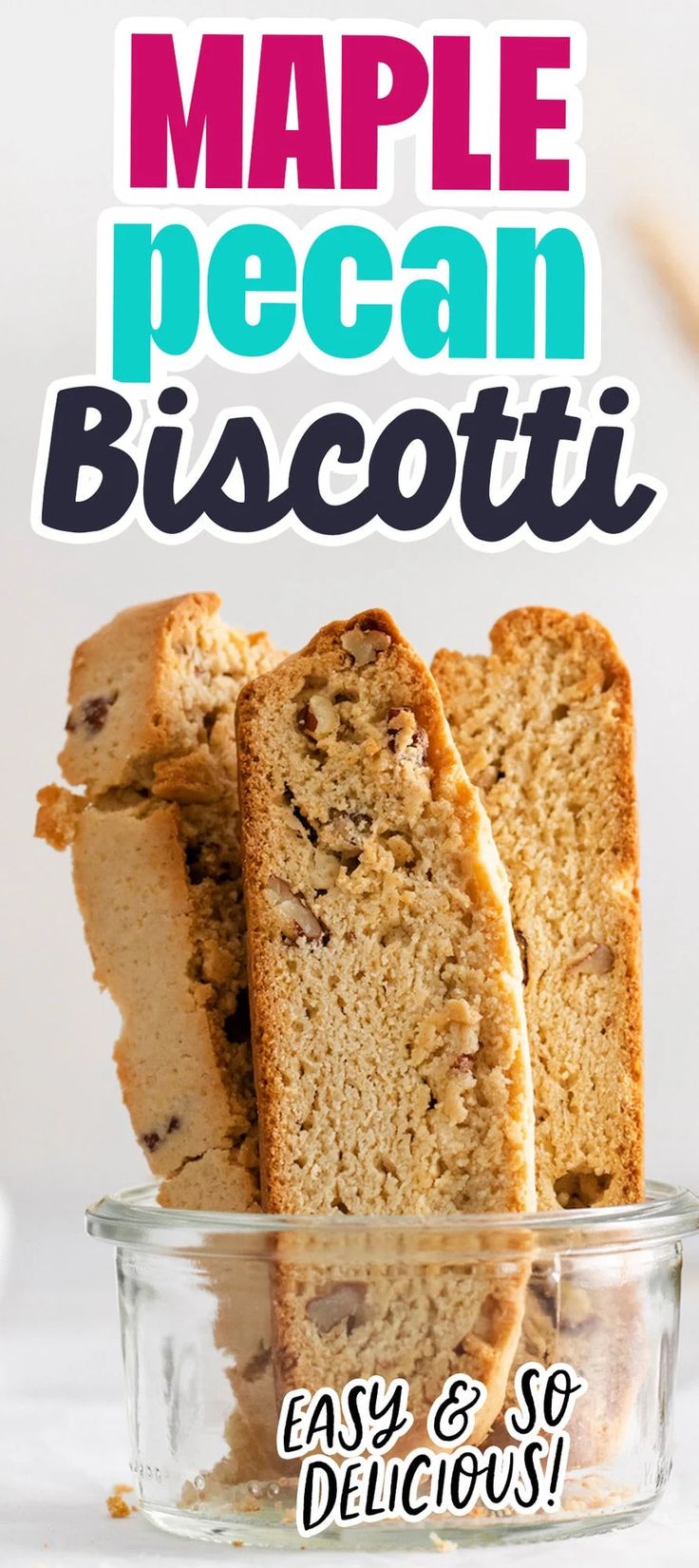 Pecan Biscotti Recipe, Pecan Biscotti, Fall Desserts Thanksgiving, Festive Dessert Recipes, Biscotti Cookies, Biscotti Recipe, Pecan Cookies, Maple Pecan, Baked Dessert Recipes