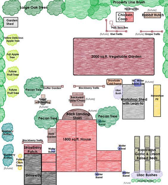 a map showing the location of various buildings and parking spaces for people to park in