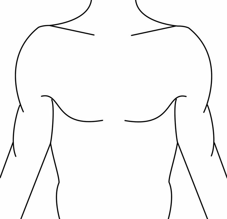 the outline of a man's torso