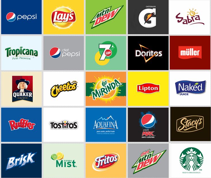 many different types of logos are shown in this square pattern, with the same color as each