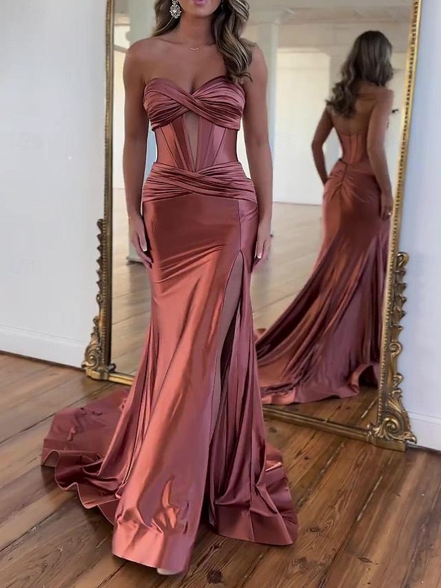 Sleeveless Mermaid Dress, Mermaid Sweetheart, Prom Dresses Elegant, Mermaid Evening Gown, Dresses Formal Elegant, Womens Prom Dresses, Prom Dress Styles, Formal Party Dress, A Line Prom Dresses