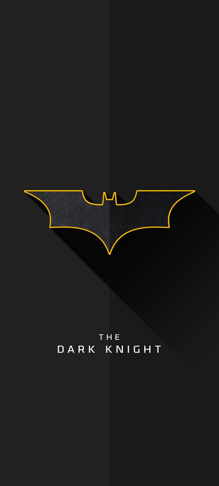 the dark knight logo on a black background