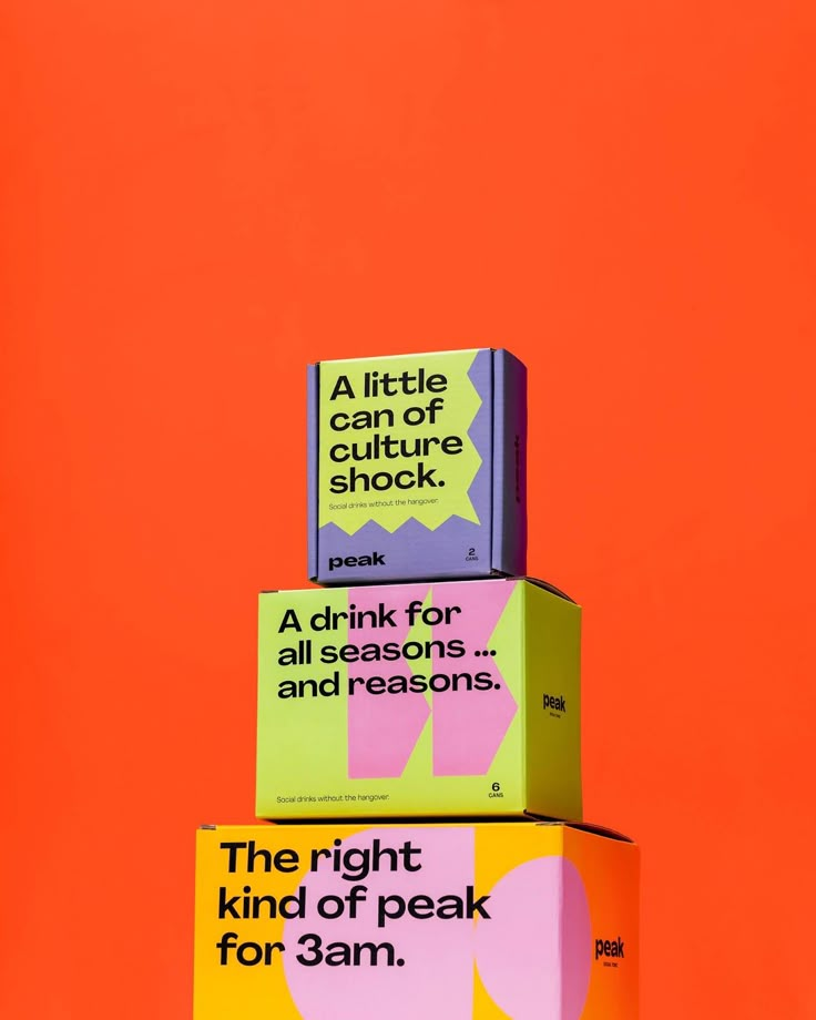 three boxes stacked on top of each other with the words'a little can of culture shock '